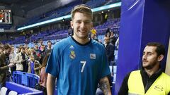 Luka Doncic, antes de un partido con el Real Madrid.