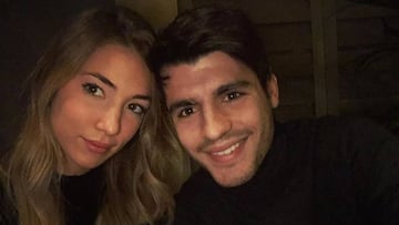 &Aacute;lvaro Morata con su mujer, la italiana Alice Campello