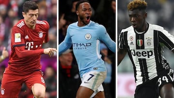 Lewandowski, Sterling y Kean.