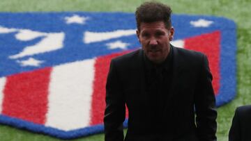 Simeone, entrenador del Atlético de Madrid, campeón de Liga.