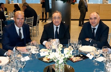 Zidane, Florentino Pérez y Pablo Laso. 