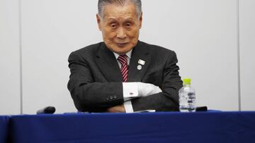 El presidente del Comité Organizador de Tokio 2020 Yoshiro Mori, durante una rueda de prensa.