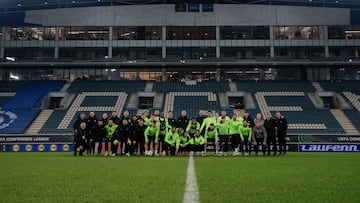 Los jugadores, en Gante.