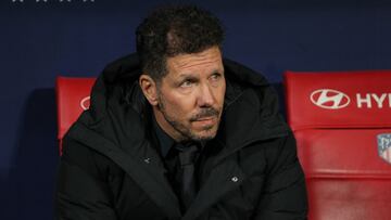 Simeone, durante el partido contra el Celta.