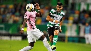 Marcos Acu&ntilde;a, en un duelo ante el Rosenborg. 