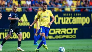 Jos&eacute; Mari, durante el partido de esta temporada contra el Girona.