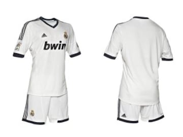 V-neck and black trimmings for the 2012/2013 home kit