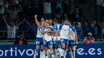 Los jugadores del Tenerife
