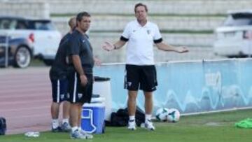 Scuhster, en un entrenamiento.