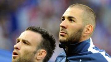 Valbuena y Benzema en un encuentro con la selección de Francia.