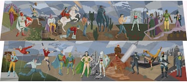 James Gunn reveals the Hall of Justice mural honoring the “history of Metahumans” in ‘Superman’