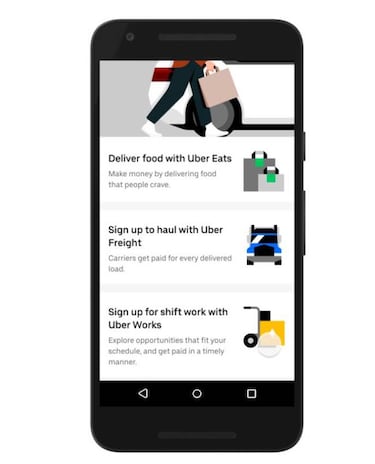 Uber da varias opciones a sus conductores para trabajar más