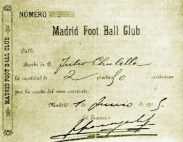 El Madrid se fundó con 28 socios. Todos ellos eran los propios jugadores y directivos. En 1905, por ejemplo, cada uno de los asociados pagaba dos pesetas mensuales para mantener el club.
