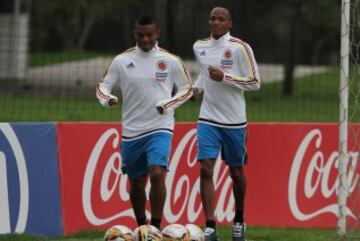 James llegó el lunes al mediodía al país. En la tarde tuvo su primera práctica con Colombia.