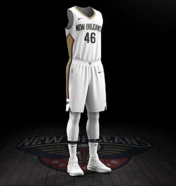 La camiseta de New Orleans Pelicans para la temporada 2017-18.