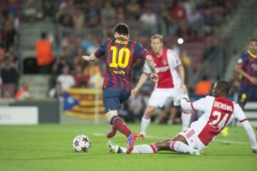 Champions League. Grupo H. Barcelona - Ajax. 2-0. Messi marca a el segundo gol.