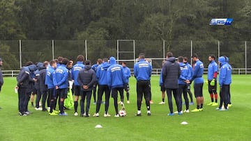 Último entrenamiento de la Real Sociedad antes de visitar Balaídos