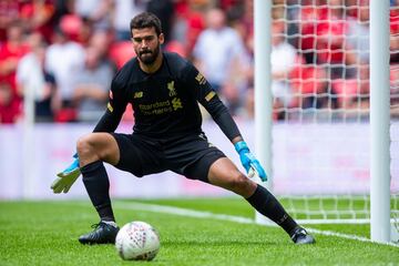 Alisson Becker portero del Liverpool. Premier League, Inglaterra.