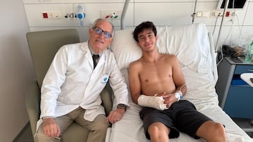 José Antonio Rueda, piloto de Moto3, ha sido operado de la fractura que sufrió en el grave accidente de Malasia.