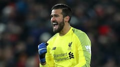 Liverpool: Reina puts Alisson "up there with the best"