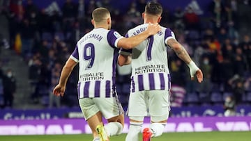 VALLADOLID, 12/02/2022. PHOTOGENIC. PARTIDO DE LIGA SMARTBANK ENTRE EL REAL VALLADOLID Y EL GIRONA. WEISSMAN Y SERGIO LEON