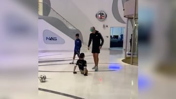 Cristiano Ronaldo gives disabled child his Christmas wish