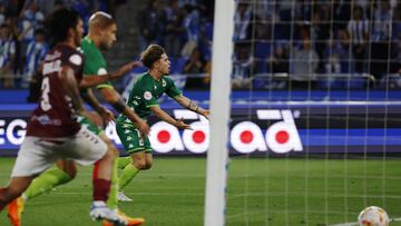 Soriano, en el momento de marcar el empate.