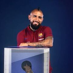 El divertido juego al que se sometió Vidal en Barcelona