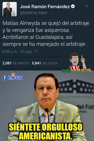 A reír con los 50 mejores memes de la jornada 6 del Apertura 2017