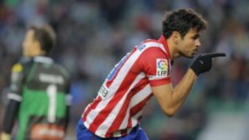 Diego Costa celebra el 0-2.