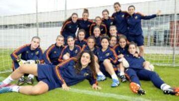 La Selecci&oacute;n Sub-17 femenina, en Las Rozas. 