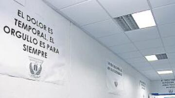 <b>"THIS IS BUTARQUE". </b>El túnel de vestuarios del estadio pepinero es uno de los secretos del Leganés para arengar a sus jugadores antes de los partidos.