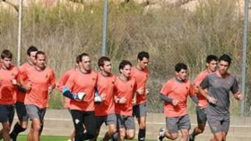 <b>CONFIANZA. </b>La plantilla del Nàstic está convencida de que puede sacar un buen resultado.