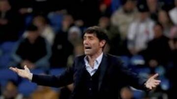 Marcelino, en el partido ante el Madrid.