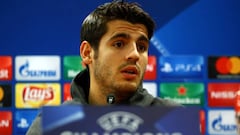 Soccer Football - Champions League - Chelsea Press Conference - Stadio Olimpico, Rome, Italy - October 30, 2017   Chelsea&rsquo;s Alvaro Morata during the press conference   REUTERS/Alessandro Bianchi