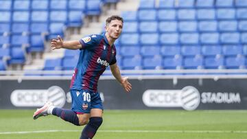 SPAIN, BARCELONA, RCD Stadium on 20 june 2020; 10 enis Bardhi of Levante during la Liga match round 30 against RCD Espanyol
Marc Gonzalez Aloma / AFP7 / Europa Press
20/06/2020 ONLY FOR USE IN SPAIN
