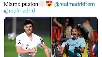 Insultos a la portera del Madrid por un tuit de Asensio que borró