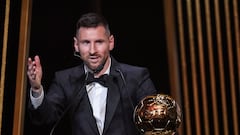 Leo Messi, con su octavo balón de Oro.