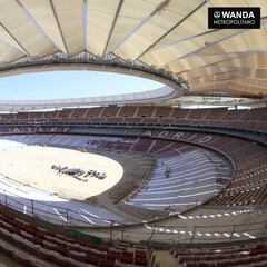 Obras en el Wanda Metropolitano: la cubierta ya está terminada