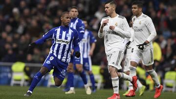 Diego Rolan, en su debut con el Alavés ante el Real Madrid