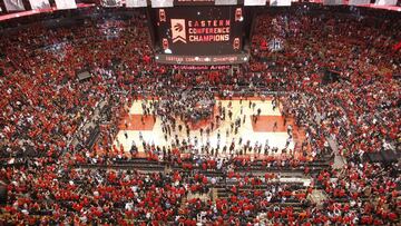 El Scotiabank Arena de Toronto tras ganar la final de la Conferencia Este.