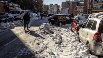 Madrid capital after the storm Filomena, Monday, January 11, 2021