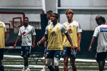 Millonarios entrenó en el Nicholson Fieldhouse de la UCF antes de enfrentar al Everton en Orlando por la Florida Cup.