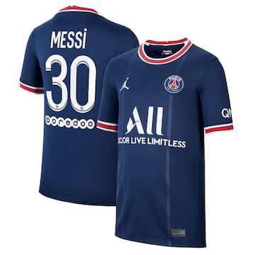 Así luce el '30' de Messi en la camiseta del PSG