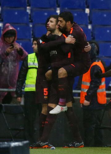 Piqué empató el partido. 1-1.