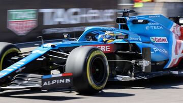 Fernando Alonso (Alpine A521). Mónaco, F1 2021.