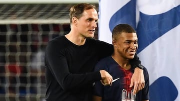 Thomas Tuchel y Kylian Mbappé, en una imagen de archivo.