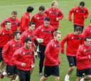 El Sevilla entrenó con el Real Madrid en Valdebebas