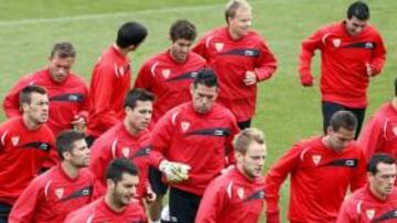El Sevilla entrenó con el Real Madrid en Valdebebas