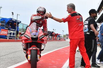 Alegría de Jack Miller tras conseguir la pole en San Marino.